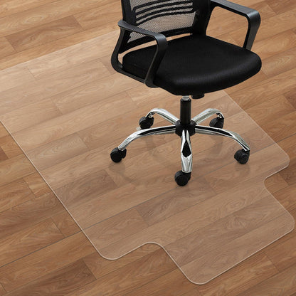 SHAREWIN Office Chair Mat for Hard Wood Floors, 120x90 cm with Lip Heavy Duty Anti-Slip Hardwood Floor Protector Rug, Easy Clean