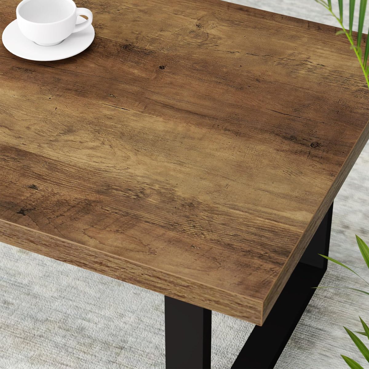 IBF Coffee Table Living Room Wooden Center Coffee Tables 120cm Rustic Oak