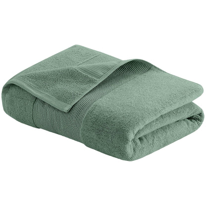 Modern Threads Air Cloud 18-Piece Towel Set - 100% Zero-Twist Cotton, 500 GSM, Quick Dry & Plush, Eucalyptus
