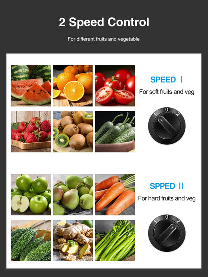 Juicer, Reemix Centrifugal Juicer Machines Whole Fruit and Vegetable, 3-inch Wide Mouth Juicer Extractor with 2 Speeds, Brush Included Easy to Clean