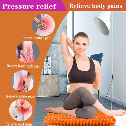 Plus Size Gel Seat Cushion, 50×50×4cm, Large and Thick Supportive Seat Cushion for Pressure Relief for Buttock, Sciatica, Tailbone Pain