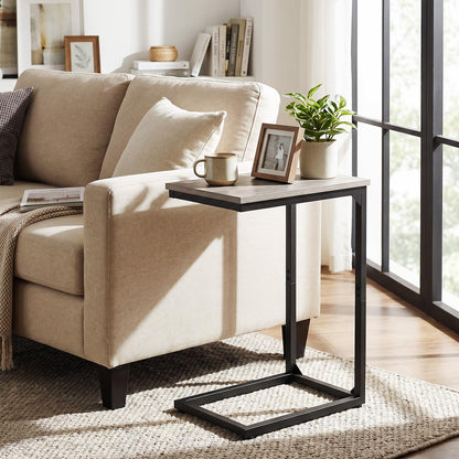 AMHANCIBLE C-Shaped Side Table, Side Table Living Room, Sofa Table
