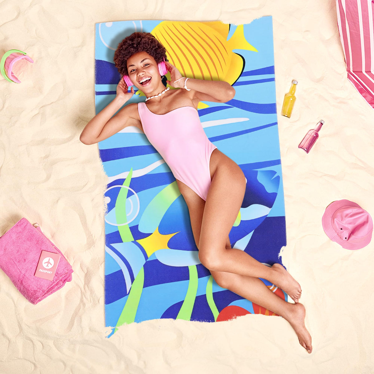 HMETOL Oversized Quick Dry Lightweight Beach Pool Towels