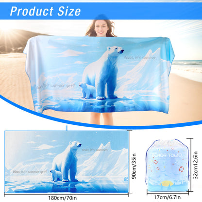 ZIOSINM Beach Towel Microfiber Beach Towel for Adult, 180 * 90cm Extra Large Beach Towel for Swimming, Beach, Travel, Sand Free, Quick Dry