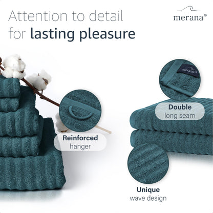 Merana OSLO towel set | quick-drying, soft & lint-free | terry luxury quality | 100% cotton terrycloth | OEKO-TEX | 590 GSM