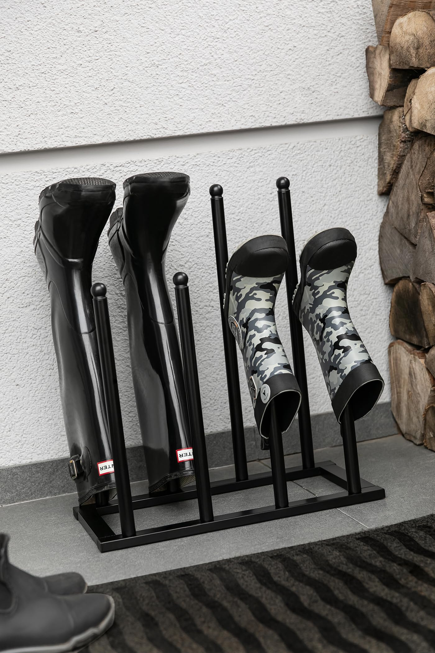 Pristine Welly Boot Rack - Holds 4 Pairs of Wellies & Boots.