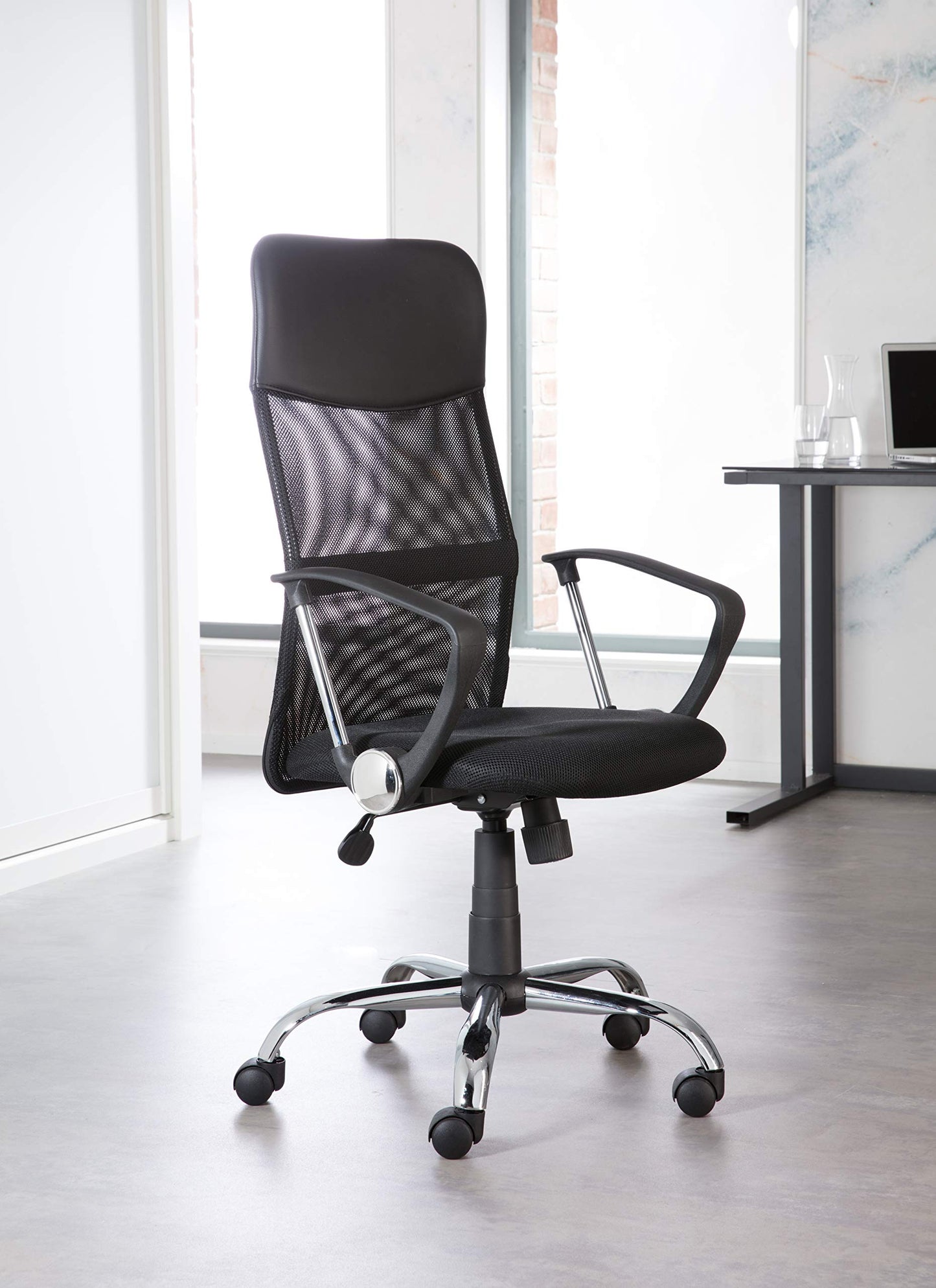 Alphason AOC4087BLK Orlando Orlando Black Mesh Chair Black