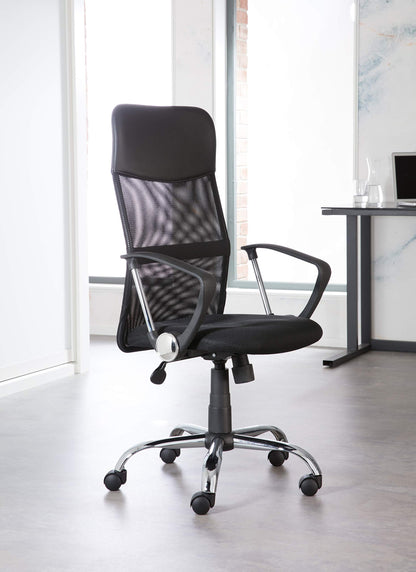 Alphason AOC4087BLK Orlando Orlando Black Mesh Chair Black