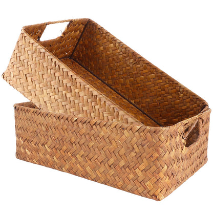 ZOFUN 2 Pcs Woven Baskets 34 x 23 x 11 cm