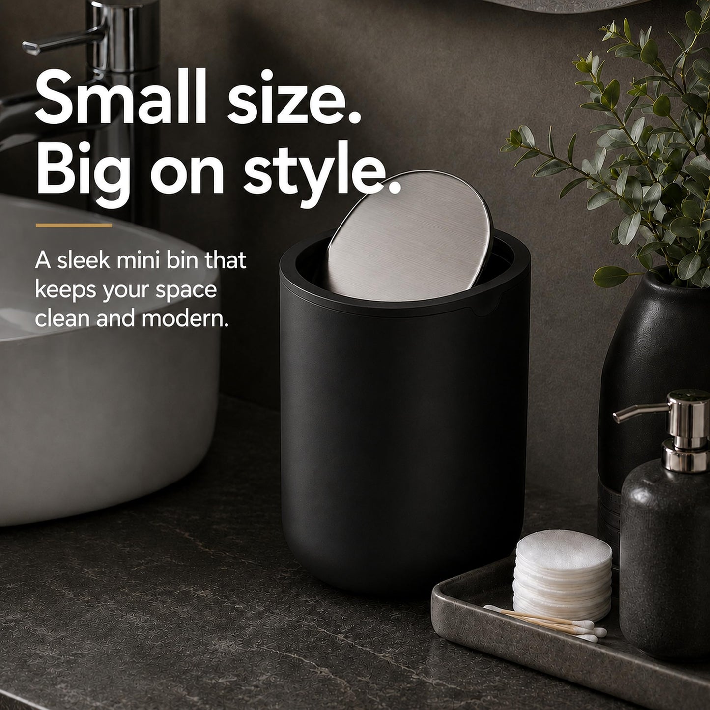 EverGrove Mini Table Bin,Desktop Trash Can