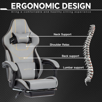Gaming Chair, Ergonomic Gaming Chair, Computer Chair with Headrest and Lumbar, Racing Computer Chairs, Height Adjustable Rotating PC Chairs