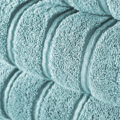 Christy Antalya Hand Towels | Set of 2 | 100% Turkish Cotton | 600GSM | Soft Plush Luxury Towel Set | 50cm x 90cm | Quick Dry | Ocean Blue