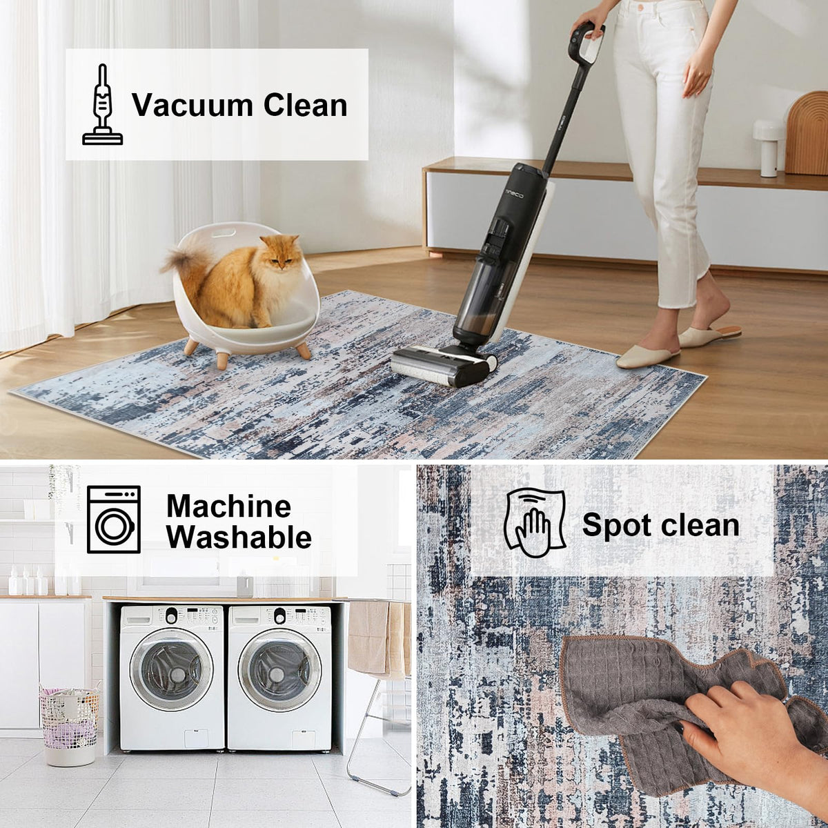 Office Chair Mat 90 x 120 cm, Floor Protector for Office Chair, Anti-Slip