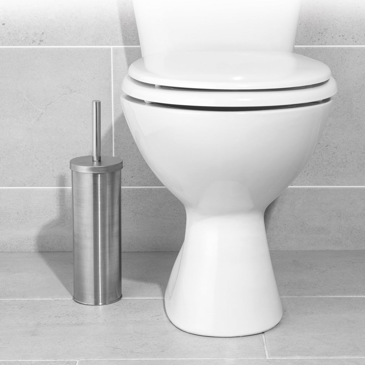 Beldray LA059451SSFEU7 Toilet Brush and Holder Set – Bathroom Toilet Bowl Cleaning Brush with Stiff Bristles