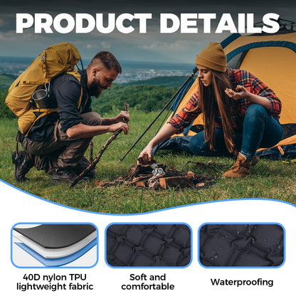 Inflatable Seat Cushion,Portable Air Seat Pad for Camping Hiking Travel