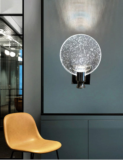 KRIPINC Crystal Wall Sconce, Nordic Style Crystal Wall Light, Simple Crystal LED Wall Lamp, Art Deco Wall Lights for Living Room, Bedroom, Bedside,