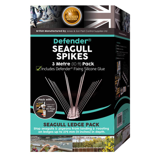 Defender Bird Spikes | Seagull Deterrent Kit | Install Guide & Glue | 3 Metre