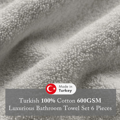 Madison Park Turkish Bath Towel Set, grey