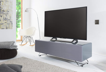 Alphason Chromium Concept TV Cabinet - Grey, 120 x 42 x 40cm (WxDxH)