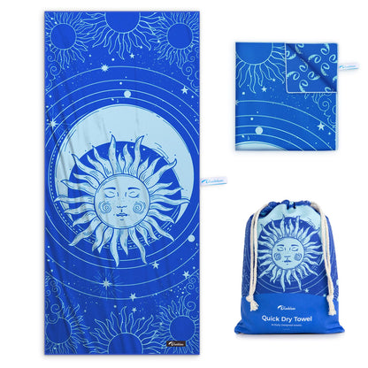 Diveblues Microfiber Beach Towel Fast Drying, Extra Large 71" x 32" Sand Free Beach Towel Super Lightweight Towels for Swimming Pool, Camping, Picnic