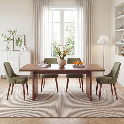 Dining Chairs Set of 4, Upholstered Dining Room Chairs with Ergonomic High Back, Thick Padded Seat, Skin-Friendly Fabric
