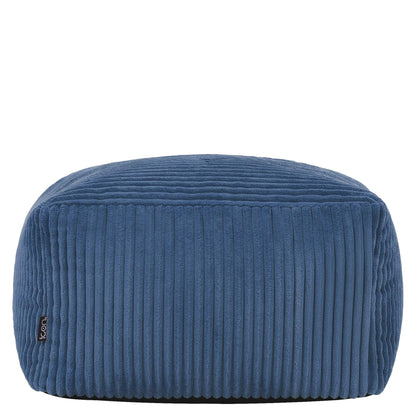 icon Amara Small Cord Bean Bag Footstool with Filling Included, Blue