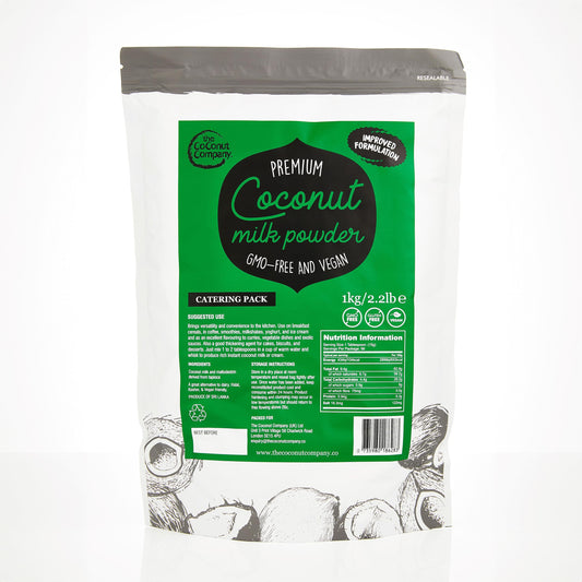 Premium Vegan Coconut Milk Powder - 1KG - Contains 65% Coconut Oil - High in Lauric Acid - Non-Dairy, Gluten-Free, Bulk Powder