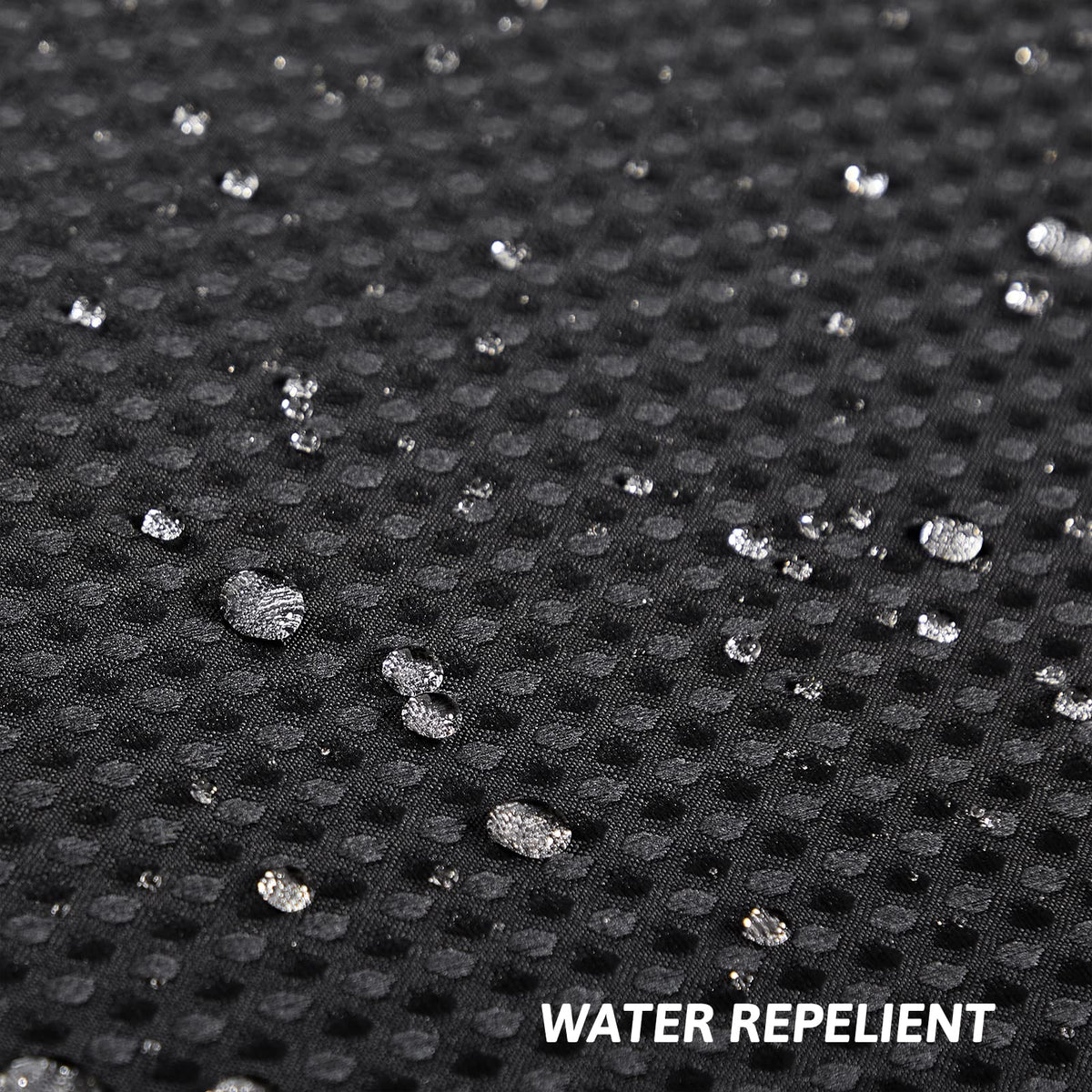 Furlinic Shower Curtain Hookless Black Jacquard Waffle Fabric 75inch Long Weighted Anti Mould with White Polyester Snap in Liner and Mesh Curtains