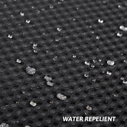 Furlinic Shower Curtain Hookless Black Jacquard Waffle Fabric 75inch Long Weighted Anti Mould with White Polyester Snap in Liner and Mesh Curtains