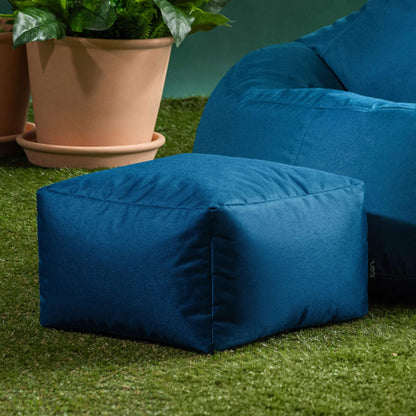 Bean Bag Bazaar Kingston Outdoor Bean Bag & Footstool with Filling, Teal