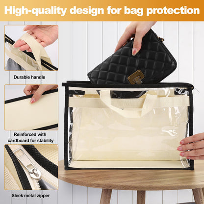 Incisite 5 Pack Dust Bags for Handbags, Large, Beige