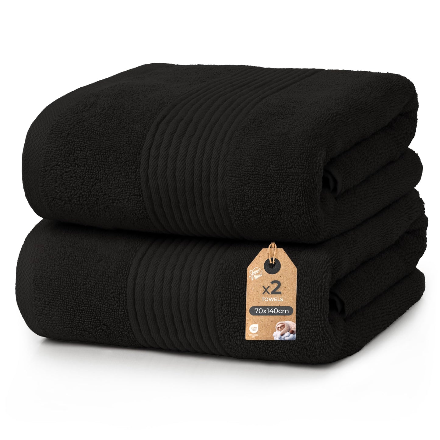 Cloud Pillow Set of 2 Bath Towels 70 x 140 cm 100% Cotton 500 g/m²
