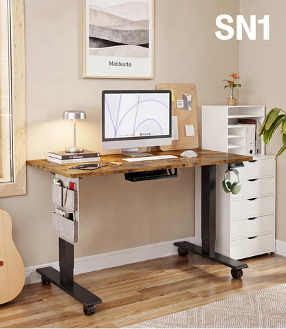 MAIDeSITe Electric Height Adjustable Standing Desk, 100x60cm Sit Stand Desk