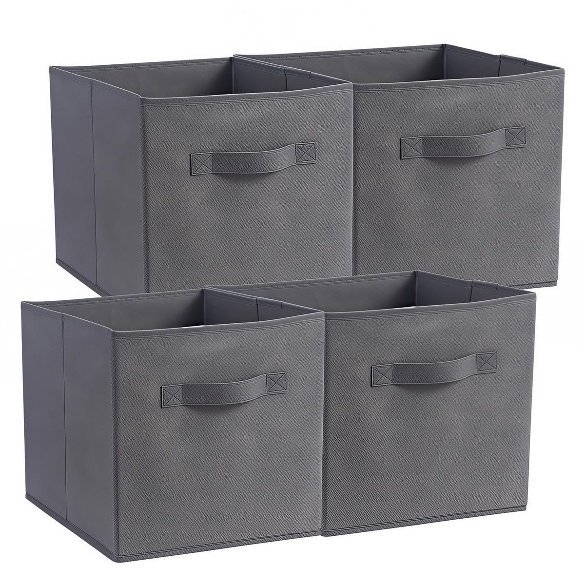 Resszo Cube Storage Boxes Set of 4, 27x27 Cubes with Handles