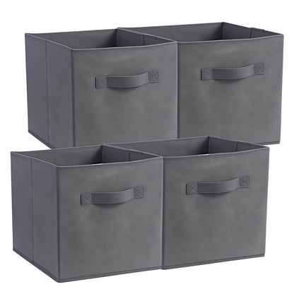 Resszo Cube Storage Boxes Set of 4, 27x27 Cubes with Handles