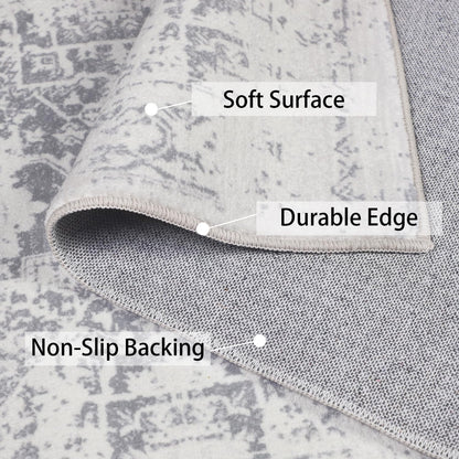 Famibay Hallway Runner 60x300cm Runner Rugs Non Slip Extra Long Carpet Runners Kitchen Rugs Washable Hall Runner Carpet Floor Mat for Hallway Entryway
