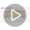 Navaris 22W LED Ceiling Light - 40cm Diameter Remote Controlled Round Flush Mount Ceiling Lamp with Dimmer, Temperature Change - White