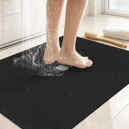 Non Slip Loofah Shower Mat 80 x 50cm Soft PVC Bath Mat for Inside Shower