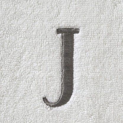 SKL Home Bath Towel, J, Cotton, White, 28x54