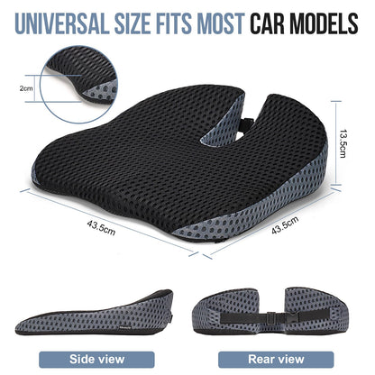 Car Seat Cushion, Memory Foam Car Wedge Cushion Height Booster for Driving