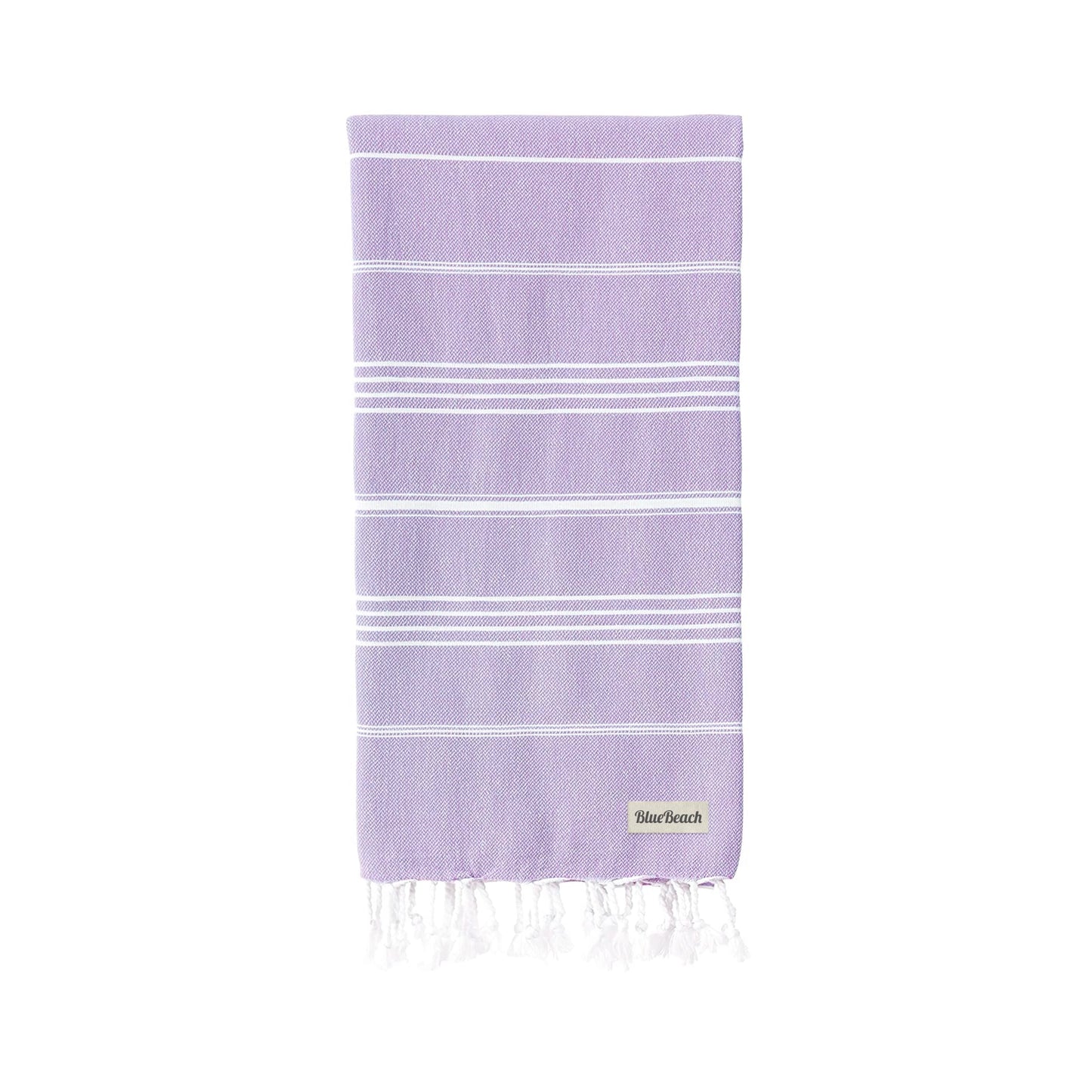 Blue Beach Turkish Towel - 100x180cm Large Turkish Hammam Peshtemal Towel - Super Absorbent, Quick Dry, Sand Free, Lightweight, Compact Towels for