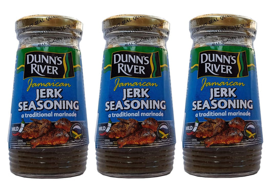 Dunn's River Jamaican Jerk Seasoning Mild 312g (Pack of 3) - Jamaican Import