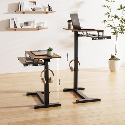 Fydeamer Mobile Standing Desk with Keyboard Tray