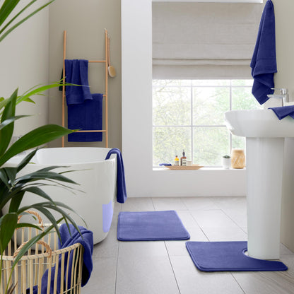 Catherine Lansfield Anti Bacterial Soft & Absorbent Cotton Hand Towel Navy Blue