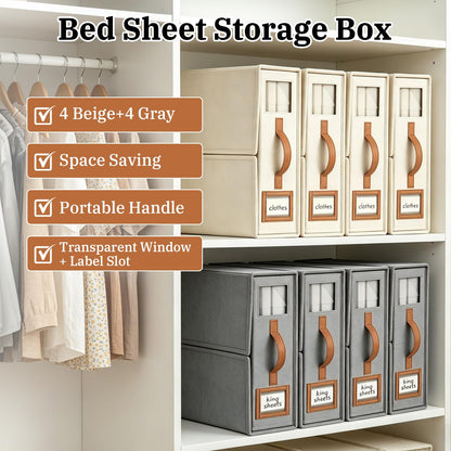 8 Pcs Bed Sheet Storage Box
