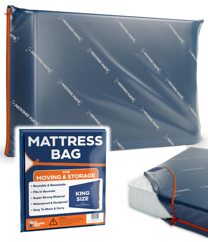 King Size Mattress Bags for Moving House and Storage with Zip Cover, 5ft