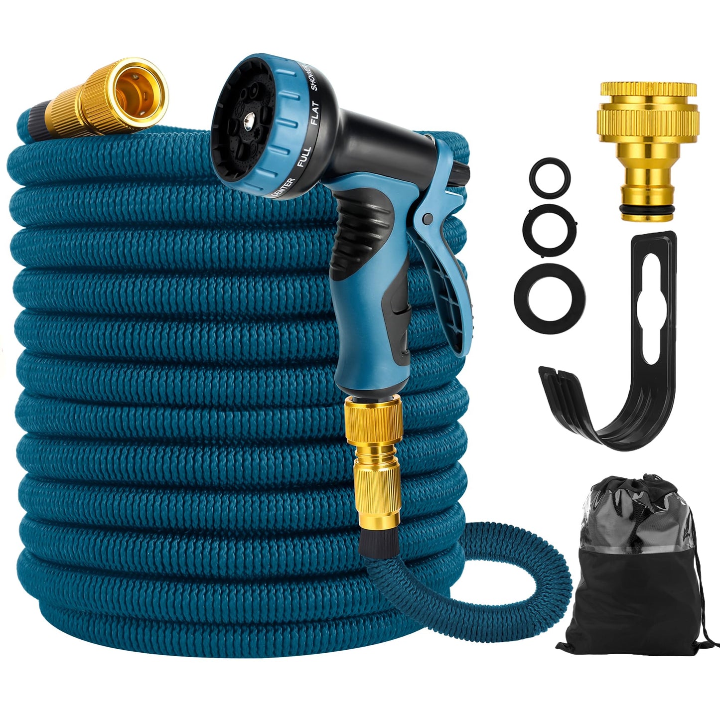 Sylken Garden Hose Expandable Garden Pipes?3 Times Expanding Flexible Magic Lightweight Watering Hose Pipe with 10 Function Spray Gun?Magic Hosepipe