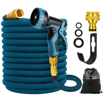Sylken Garden Hose Expandable Garden Pipes?3 Times Expanding Flexible Magic Lightweight Watering Hose Pipe with 10 Function Spray Gun?Magic Hosepipe
