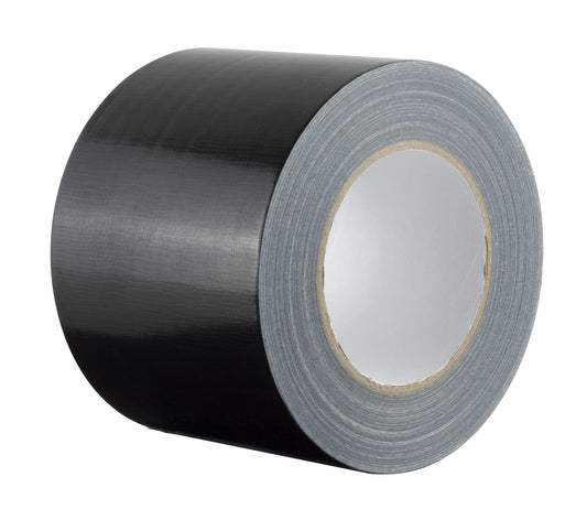 GTSE Wide Black Duct Tape, 100mm x 50m, 4? Waterproof Strong Adhesive Gaffer Tape for Patching, Sealing, Securing Cables and Labelling, Heavy Duty