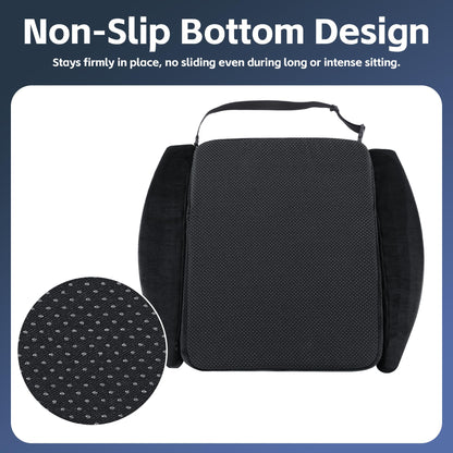 TOPROUD Gaming Chair Seat Cushion, Ergonomic Tailbone Support Pad for Long Sitting, Foam Office Chair Cushion with Washable Velvet Cover